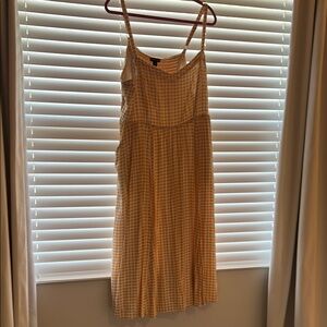 Used Torrid Yellow Gingham Midi Sundress Spaghetti Strap